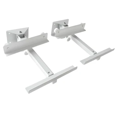 Afbeelding van 2 stuks (1 paar) luidspreker muurbeugel tot 15kg belastbaar luidsprekerbeugel voor hi fi home cinema luidsprekers kantelbaar draaibaar wandmontage montage wit model: BH2W