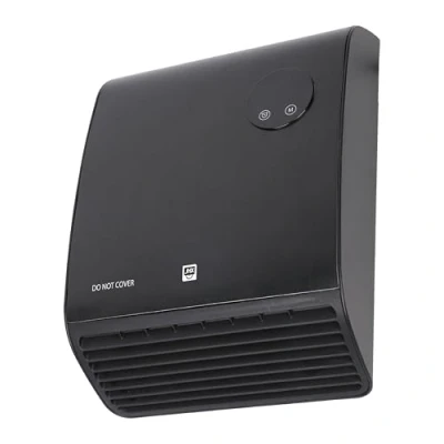 Afbeelding van SHX Badkamerventilatorkachel, 2000 W, thermostaat met afstandsbediening, waterdicht, veilig in de badkamer, zwart