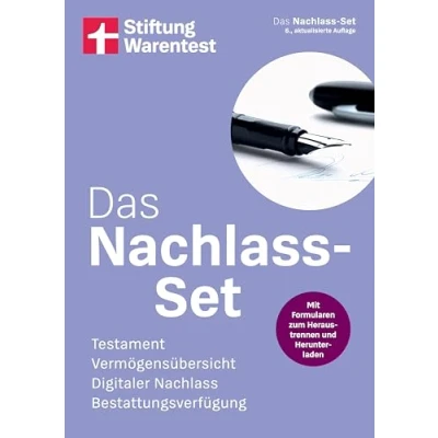 Afbeelding van Das Nachlass Set: Testament, Vermögensübersicht, Digitaler Nachlass, Bestattungsverfügung