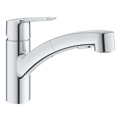Afbeelding van GROHE QuickFix Start keukenmengkraan met lage uitloop en uittrekbare