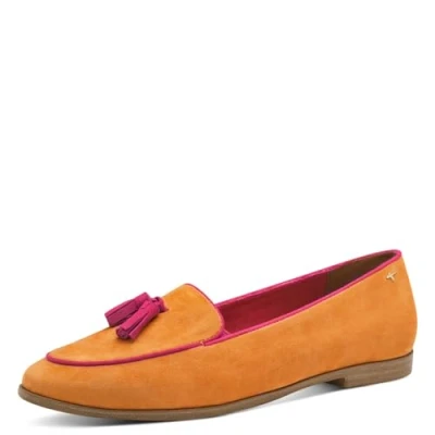 Afbeelding van Tamaris Ballerina&#039;s, Dames, Maat: 36, Orange comb Leer/ synthetisch