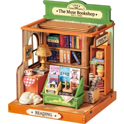 Afbeelding van Robotime Rolife The Muse Bookshop DS040 Knutselen Bouwpakket Miniatuur Hobby Creatief DIY