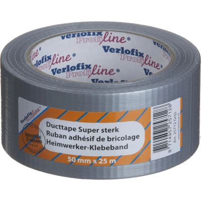 Afbeelding van Verlofix Duct Tape Supersterk 50 Mm X 25 M Pvc Grijs