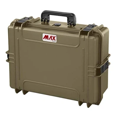Afbeelding van Max Cases koffer leeg lekvrij, luchtdicht voor het vervoer en bescherming van gevoelige apparaten materialen, MAX505 groen, binnenafmetingen 500 x 350 194 mm