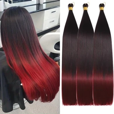 Afbeelding van Locescsoc 24 Inch Bone Straight Braiding Hair 3 Pakken Rechte Hairextensies, Ariel Vlechten Haar, Zijdezachte Synthetische Hear Extensions (Tbug#)