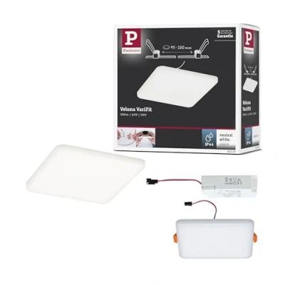Afbeelding van Paulmann 92397 EB Panel Veluna VariFit LED inbouwlamp 8.50 W Satijn