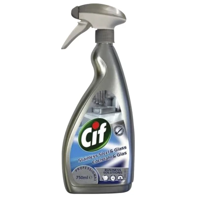 Afbeelding van Cif roestvrij staal en glas reiniger, flacon van 750 ml glasreiniger