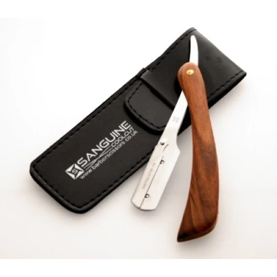 Afbeelding van Zuiver houten scheerapparaat, recht baard of snor scheerapparaat (Wood r5) zak