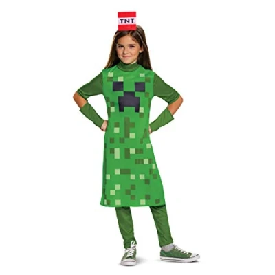 Afbeelding van Disguise Officieel Creeper Minecraft kostuum voor meisjes, carnavalskostuum, kostuum, carnaval, verjaardag, M