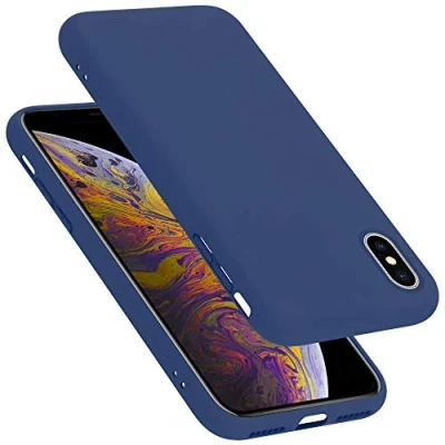 Afbeelding van Cadorabo Hoesje geschikt voor Apple iPhone X / XS Case in LIQUID BLAUW Beschermhoes TPU silicone Cover