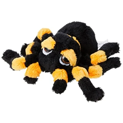 Afbeelding van Pluche oranje met zwarte spin knuffel 13 cm Spinnen insecten knuffels Speelgoed voor kinderen
