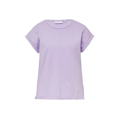 Afbeelding van comma casual identity Tshirt basic, Dames, Maat: 36, Flieder