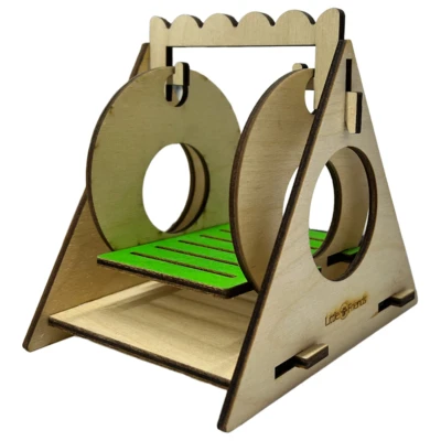 Afbeelding van Little Friends Swing Speelgoed 13.5x10x13.5 cm Groen Houtkleur