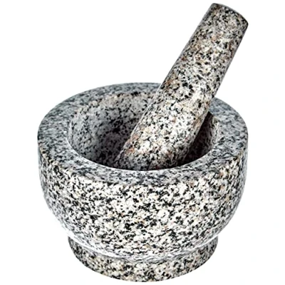 Afbeelding van Zeller Present SCHÖNER leven. Praktisch wonen. 24503 vijzel en stamper, set, graniet, grijs, ca. Ø 13 x 8 cm, cm