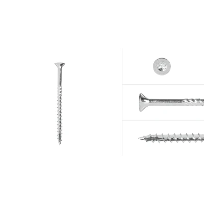 Afbeelding van Spaanplaatschroeven Verzinkt 4.5 x 60 mm Torx 25 met Snijpunt Doos 200 Stuks