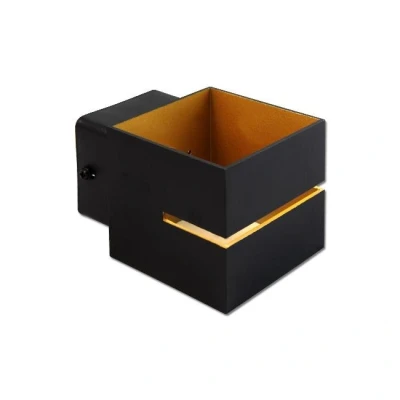 Afbeelding van G9 LED wandlamp 7W Aluminium Zwart + goud