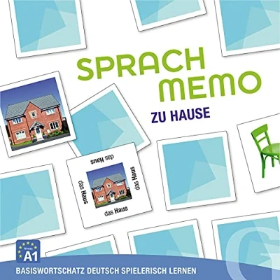 Afbeelding van Sprachmemo Deutsch: Zu Hause (juego): Basiswortschatz Deutsch spielerisch lernen / Sprachspiel