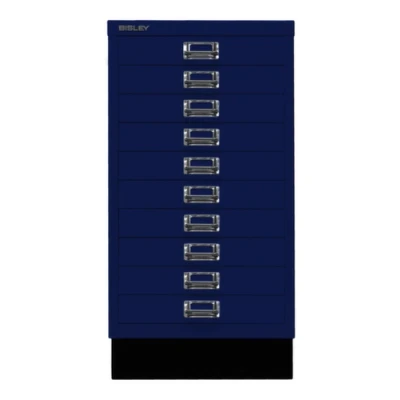 Afbeelding van BISLEY MultiDrawer, 29 delige serie met sokkel, DIN A3, 10 laden, metaal, 639 Oxfordblauw, 43,2 x 34,9 67 cm