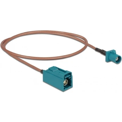 Afbeelding van Fakra Z (m) compact (v) antenne verlengkabel RG316 50 Ohm / transparant 0,50 meter