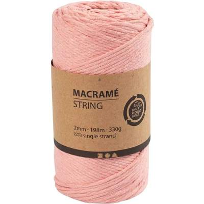Afbeelding van Creativ Company Macrame Koord Roze, 198m
