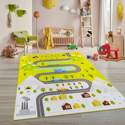 Afbeelding van Speelkleed Avonturenweg Groen/multi 160x220 Cm