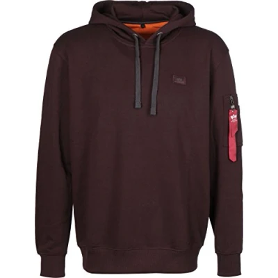 Afbeelding van Alpha Industries X Fit Hoody voor heren Deep Maroon 3XL
