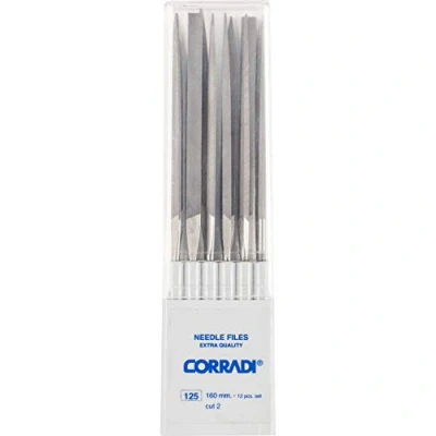 Afbeelding van PFERD 12325164 CORRADI naaldvijlenset Zwitserse kap 2 in kunststof box Lengte 160 mm 1 stuk(s)