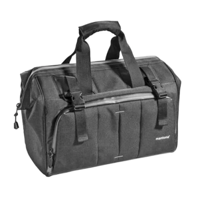 Afbeelding van Mantona Cameratas Doctor Bag (met diverse extra vakken binnen en buiten, met uitneembare binnenzak, schouderriem, regenhoes, geschikt voor DSLR systeemcamera&#039;s) zwart