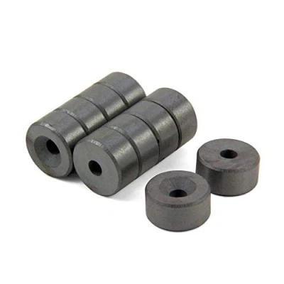 Afbeelding van First4magnets F314NF 10 20 mm diameter x dikte 5,2 c/wastafel ferrietmagneet 1,2 kg trekken (Noorden) (verpakking met 10), zilver, 25 3 cm