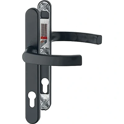 Afbeelding van Deurklink LIÈGE op smal bord 30 mm, 72 82, zwart