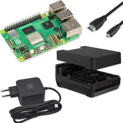 Afbeelding van Raspberry Pi 5 8 GB professionele kit, Argon Neo M.2 NVMe PCIe behuizing, USB C 27 W voeding, micro HDMI kabel, 5, RAM