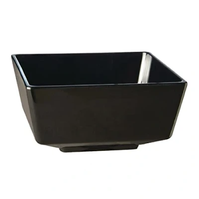 Afbeelding van Float melamine vierkante kom zwart 15cm