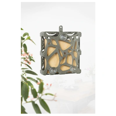Afbeelding van Singingfriend Anna Window Feeder 100% Recycled Voersilo 13x4x14 cm Grijs