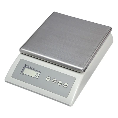 Afbeelding van Pakketweger MAUL Count 10kg metalen plateau 17x17.5cm 220V + batterij grijs