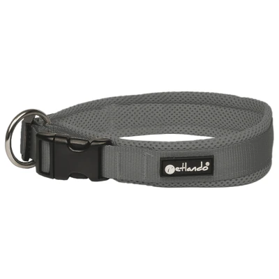 Afbeelding van Petlando Hondenhalsband Mesh Antraciet Klikhalsband 30 35/2 cm