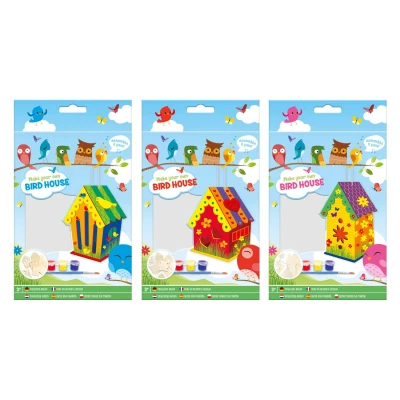 Afbeelding van Vogelhuisje maken mini 3 assorti
