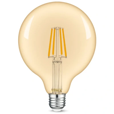 Afbeelding van Yphix E27 Led Filament Lamp Atlas G125 Gold 4w 1800k Dimbaar LEDdirect.nl