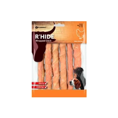 Afbeelding van Hondensnack R&#039;Hide Kip Wrapped Stick 15 cm 6 stuks