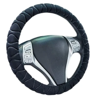 Afbeelding van Fuzzy Stuurhoes Antislip Zachte Harige Pluche Winter Warm Voertuig Auto Stuurwiel Protector Universele Automotive Fit 37 39cm