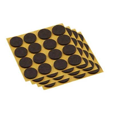 Afbeelding van Metafranc Viltglijders zelfklevend effectieve bescherming van uw meubels en stoelen / meubelglijders set voor gevoelige vloeren stoelglijders vloerglijders Ø 22 mm (80 Stuk) bruin