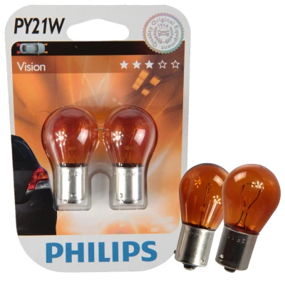 Afbeelding van Philips PY21W Halogeen lamp 12V BAU15s Standard