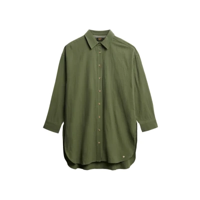 Afbeelding van Superdry Ibiza Longline Strandaccessoire, Dames, Maat: 36, Beetle green
