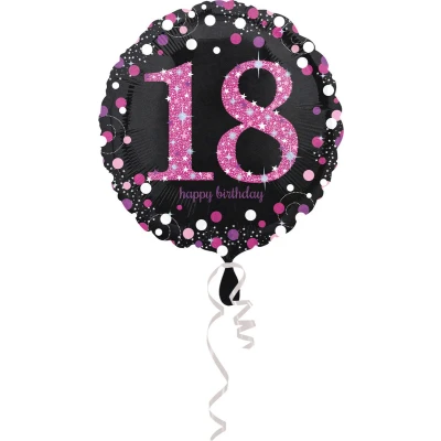Afbeelding van Folie ballon Sparkling 18 jaar roze
