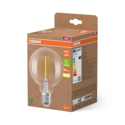 Afbeelding van Osram LED lamp Classic globe 95 helder E27 3,8W energielabel A