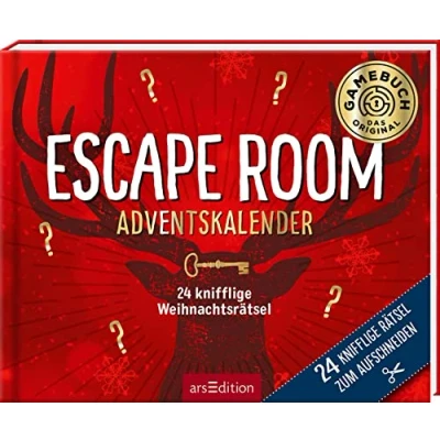 Afbeelding van 24 knifflige Weihnachtsrätsel. Escape Room Adventskalender: Rätselstory zum Aufschneiden