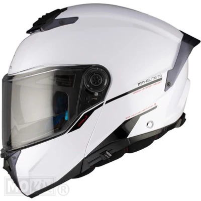 Afbeelding van MT Systeemhelm Atom II glans wit maat XL