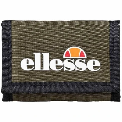Afbeelding van ellesse Clarino Wallet, uniseks, met logoprint en klittenbandsluiting, binnenvakken, Kaki
