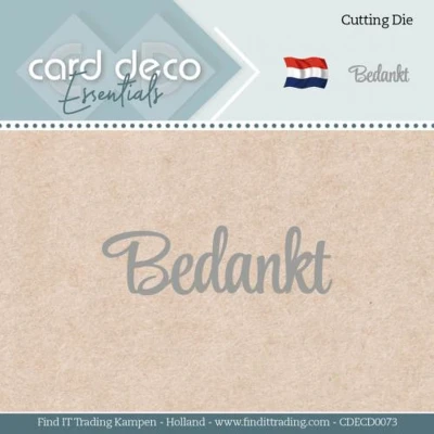 Afbeelding van Card Deco Essentials Dies Bedankt