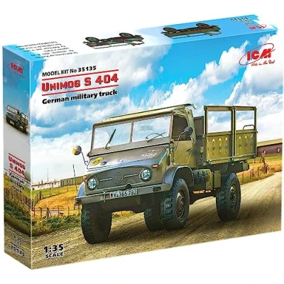 Afbeelding van 1:35 ICM 35135 Unimog S404 German Military Truck Plastic Modelbouwpakket