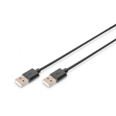 Afbeelding van Digitus USB kabel 2.0 A stekker, stekker 3.00 m Zwart AK 300100 030 S